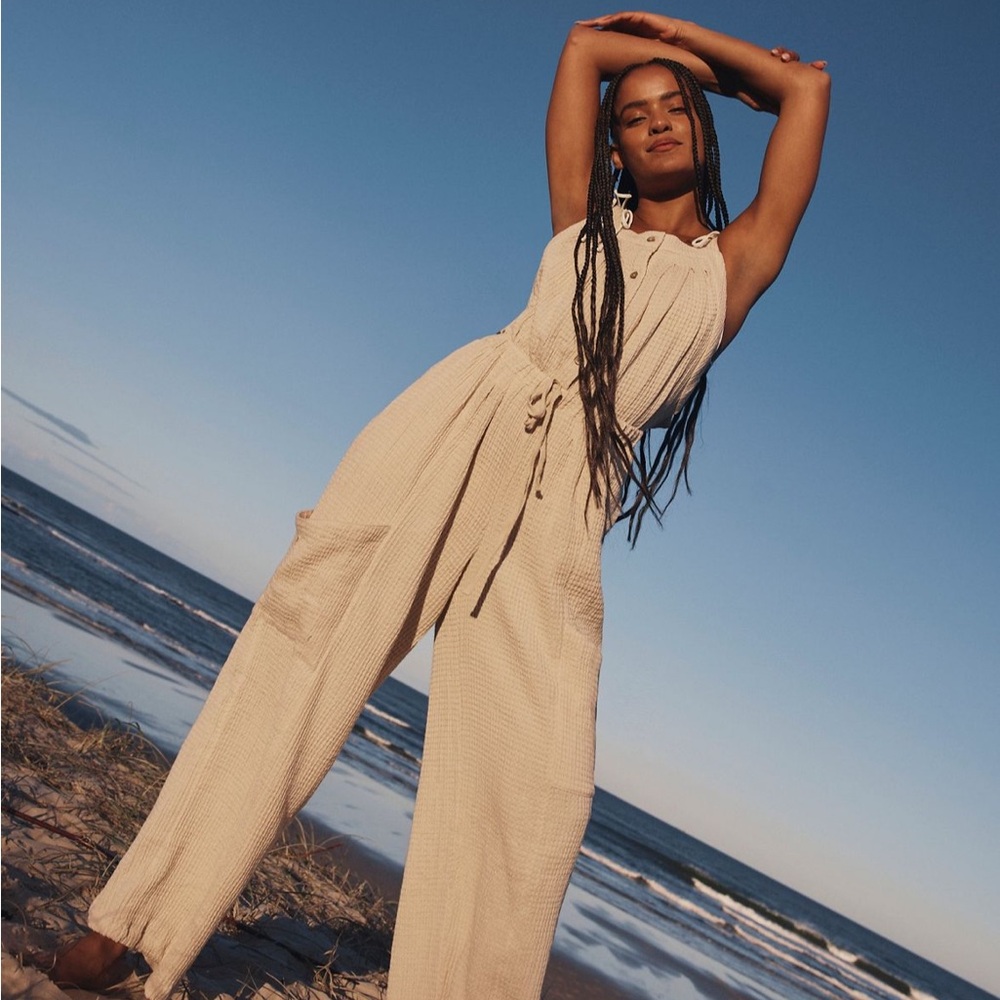 Women's Cream Jumpsuit